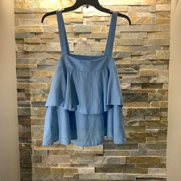 Abound Tiered Linen Blend Tank - Picture 3 of 4